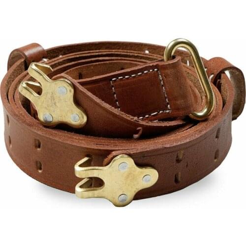 WWII WW2 US ARMY M1907 M1903 M1 RIFLE LEATHER SLING M1 GARAND SPRINGFIELD STRAP Golden SOLDIER MILITARY WAR EQUIPMENT