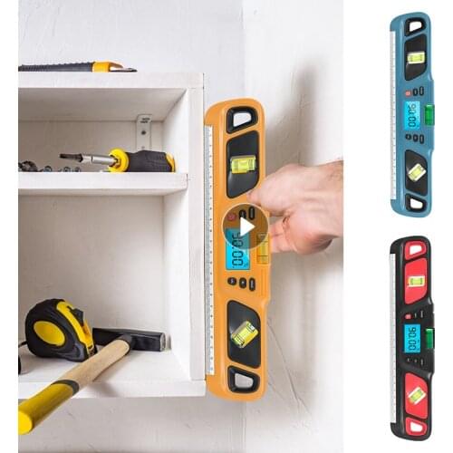 High Precision Spirit Goniometer Digital Protractor Construction Level Ruler 3 Bubble Level Magnetic Base Protractor Angle Find