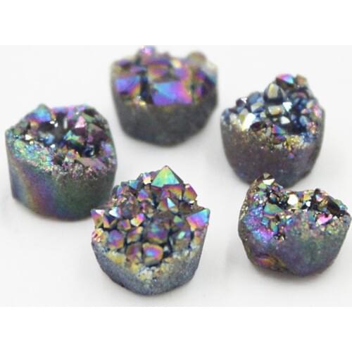 1PC DIY Earrings Ring Accessories Stone Accessories Material Natural Agate Crystal Crystals Bare Natural Stone 10mm