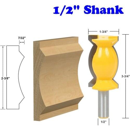 1pc Crown Molding Router Bit -1/2" Shank Tenon Cutter for Woodworking Tools