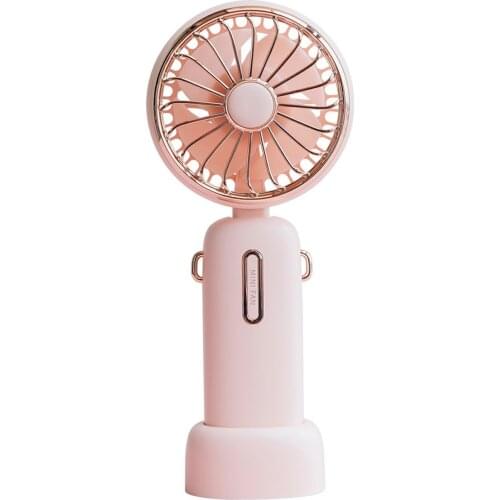 1PC Portable Fan Mini Foldable Outdoor Travel Neck Fan With Spiral Four Leaves Three Gears Wind Adjustable Desktop Ventilado