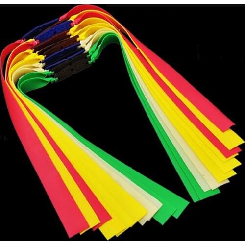100PCS Slingshot Rubber Band High Elasticity Thickening Strong Antifreeze Durable Flat Leather Outdoor Hunting Slingshot Use