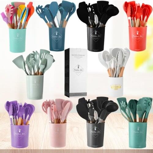 11pcs/set Silicone Kitchen Utensils Sets Kitchenware Cookware Utensils for Kitchen Tools Gadgets and Accessories