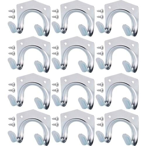 12 Pcs Hooks Tool Shed Hooks for Garden Tools Storage Hooks Holder for Warehouse Garden Sheds