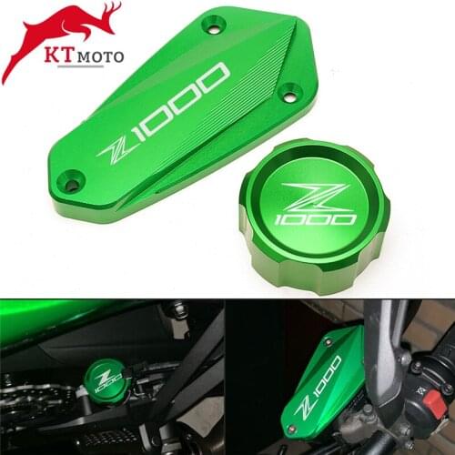 2021 NEW Motorcycle CNC Aluminum Rear & Front Brake Fluid Reservoir Cap Cylinder cover For KAWASAKI Z1000 Z 1000 2014-2021 2020