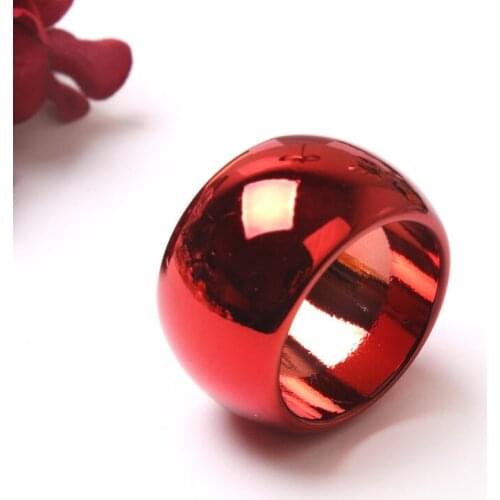 4pcs/lot Hot sale multicolor napkin ring alloy napkin buckle wedding holiday party napkin ring desktop decoration supplies