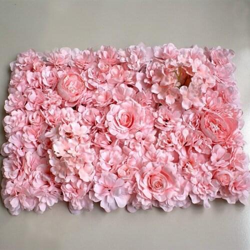 40x60cm Artificial Silk Rose Flower Wall Wedding Decoration Backdrop Artificial Flower Mat Romantic Wedding Decor