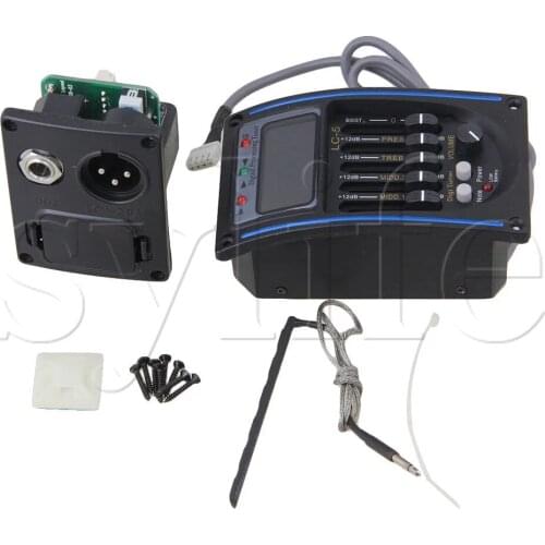 5 Bands Acoustic Guitar Preamp EQ Tuner Piezo LC-5