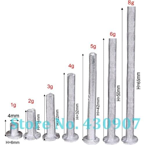 5Pcs/set Lead Golf Plug Weight for Carbon Graphite Shaft Fit 0.335 0.350 0.355 0.370 Diameter 4mm