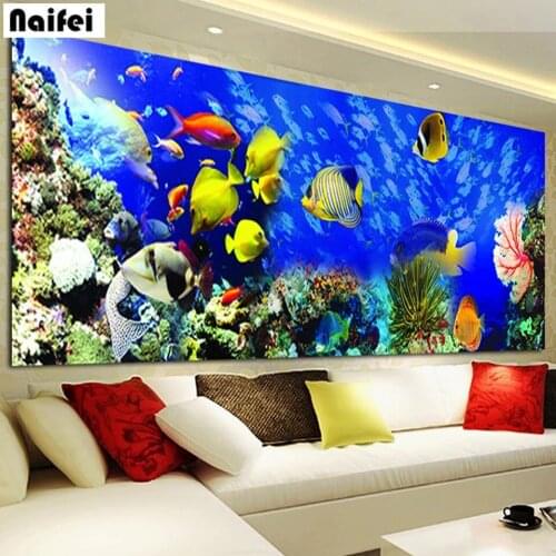5d Diamond Painting Animal Underwater World Full Diamond Diamond Embroidery Landscape Cross Ctitch Home Decoration New Year Gift