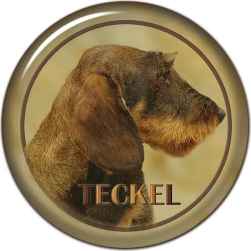 A0655# Various Sizes Removable Decal Teckel Breed Dog V2 Car Sticker Waterproof on Bumper Rear Window Laptop