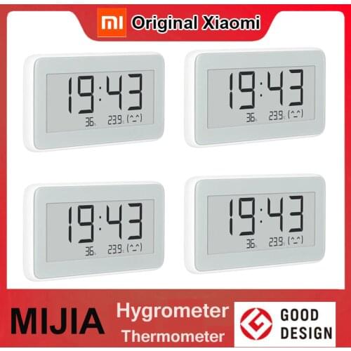 Xiaomi Mijia BT4.0 Wireless Smart Electric Digital clock Indoor Hygrometer Thermometer E-ink Temperature Measuring Tools