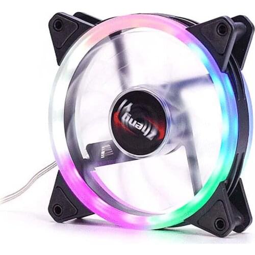 New Mute RGB LED Lights Computer PC Case Cooling Fan Cooler Heat Dissipation Tool