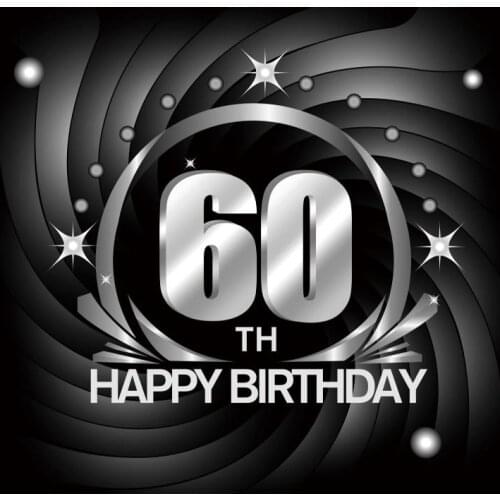 Bokeh Black and Silver Glitter Photography Backdrop 50th 40th 60th Birthday Personalise Photo Background Studio Photocall