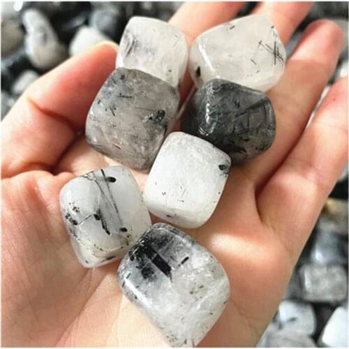 Black Tourmaline Cube Hand Carved Tumbled Crystals Healing Gemstones For Home Decoration