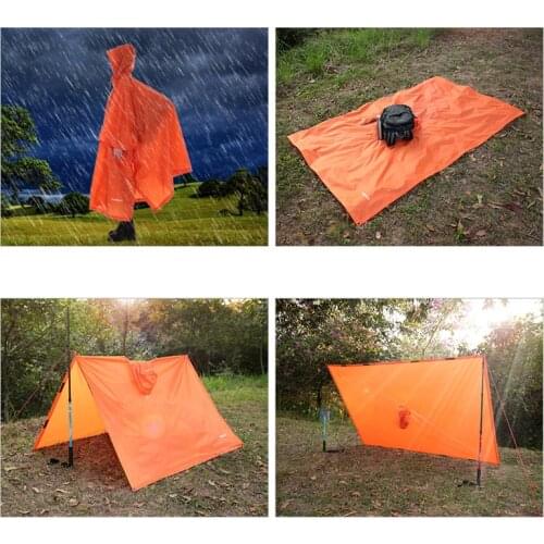 3 In 1 Adult Raincoat Male Female Outdoor Multi-function Backpack Rain Cover For Camping Hiking Rainwear Wateproof Poncho