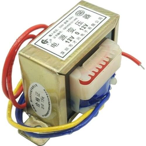 EI57-15W Type 15W Transformer 15VA 220V to 12V*2 Dual 12V Transformer 0.63A 12V-0-12V