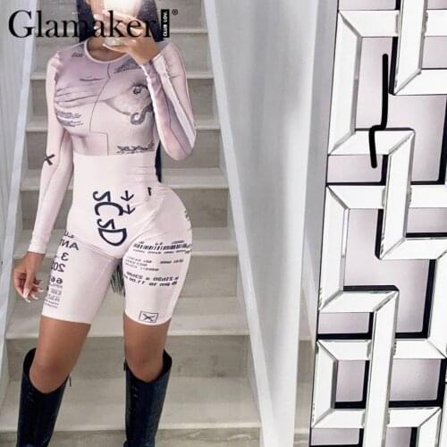 Женские комбинезоны с принтом Glamaker China At AliExpress