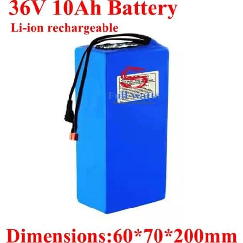 Customize 36v 10ah lithium 10ah battery pack 15A BMS for 36v 350w electric bike motor 36v 250w 500w battery wheelchair Charger