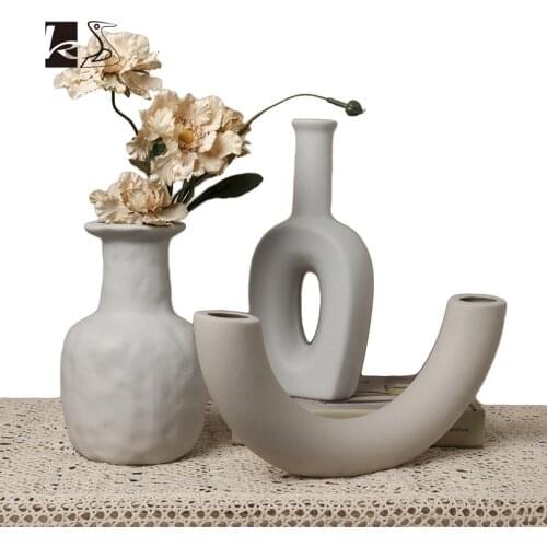 Korean Vase Decorated Dried Flowers Ceramic Vase For Flowers Living Room Decoration Flower Vase Decoration Home Flower Pot