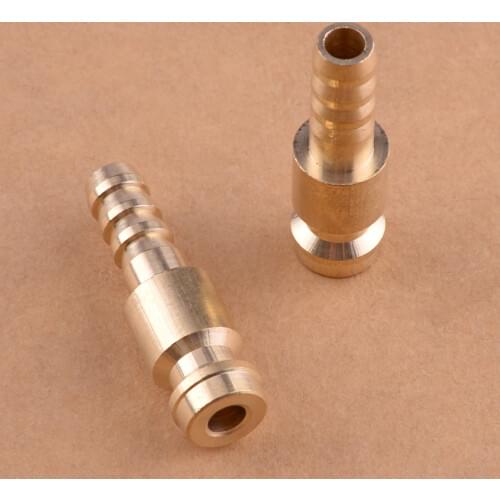 LETAOSK 2pcs 6mm Gold Dia. Gas & Water Male Adapter Quick Connector Replacement for TIG Welding Torch Intake