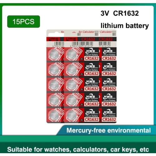 15Pcs/lot for maxell CR1632 1632 DL1632 3V Lithium Batteries Cell Button Coin Battery Calculator Toy Medical Device Batteries
