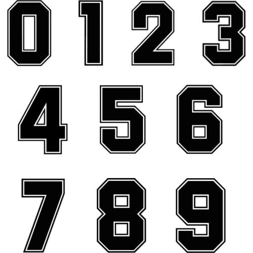 Number 0——9 Car Sticker Vinyl Reflective Decal Car Stying Auto Motorcycle Stickers for Car Bumper Window Car Decorations