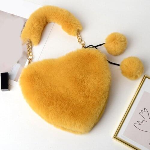 2020 New Creative Bags High Imitation Rabbit Fur Portable And Diagonal Fashion Wild Factory Direct Sales To Recruit Agents Tote