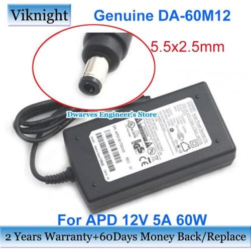 Genuine APD DA-60M12 CT8620 8685DVB 12V 5A Power Supply charger For G-RAID 8TB LINKSYS AC4000 ac5400 router ac Laptop Adapter