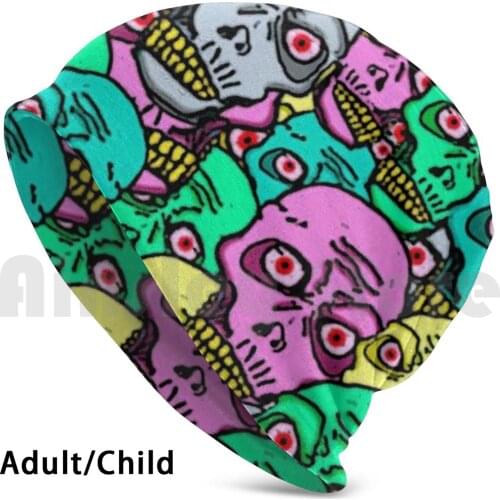 Pastel Spring Zombie Horde Hat 3296 Hat Pastel Spring Rainbow Zombie Horde Scary Trippy