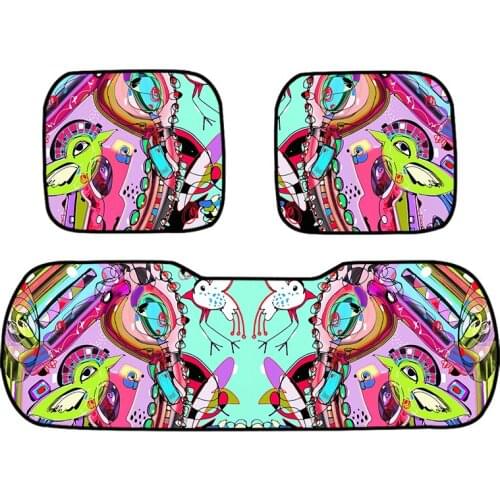 AIMAAO Car seat cushion cartoon covers 3D printing soft Wool fabric Auto interior accessories for truck SUV pickup peugeot 308