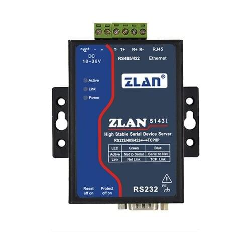 Serial server modbus Modbus RTU and Modbus TCP transfer ZLAN5143