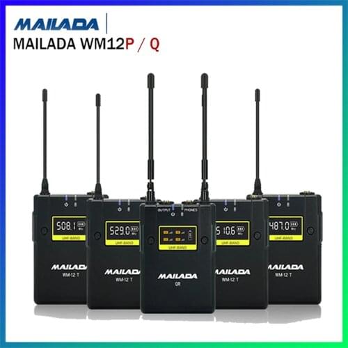 Mailada WM12 Professional Wireless Lavalier Microphone UHF 50m Transmission Lapel Microphone For SLR Cameras Phones Pk Rode