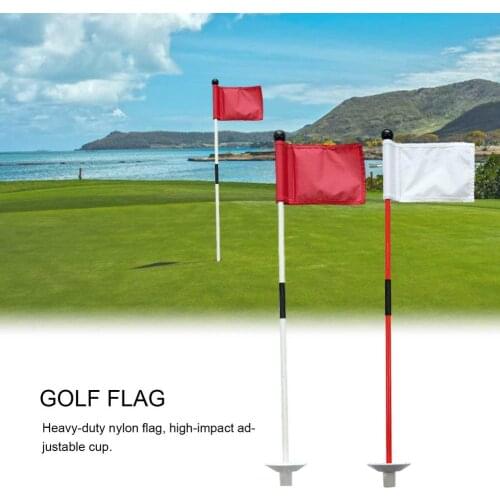Professional Golf Flagstick Flag Nylon PortablePlayground Practice Golf Hole Pole Cup Flag Golf Pin Pole Flag Accessories