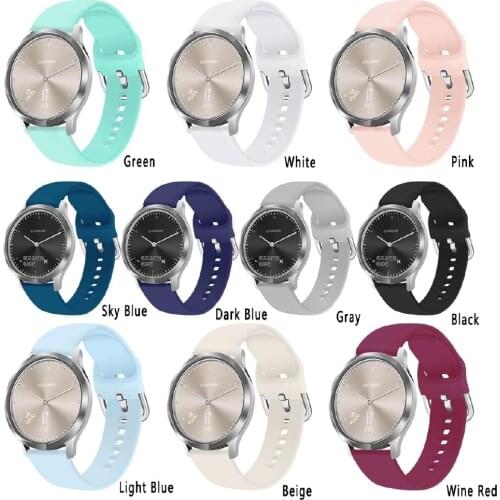 Water Washable Silicone Bands For Garmin move HR 20mm Smart Watch 2019 Lightweight Sports Men Women Breathable Durable Strap