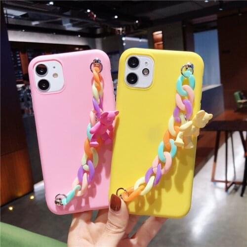 For Samsung Galaxy A50 A70 A10 A20 A30 A40 A80 A90 A51 A71A20S A10S A31 A41 TPU Cover Rainbow Bracelet Bear Silicon Phone Case