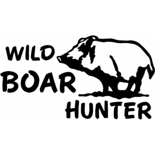 Creative WILD BOAR HUNTER Car Sticker Accessories Vinyl PVC 13cm*7cm Motorcycle Waterproof Car Window Car Styling Decal