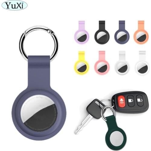 YuXi 8Color Silicone Protective Case For Apple AirTag Key Finder Location Tracker Anti-Scratch Anti-Lost Protective Cover