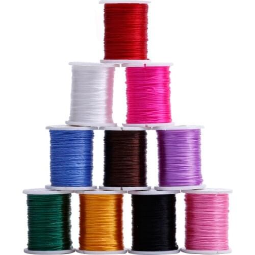10 mixed color elastic roll of 0.3 mm bead bracelet necklace cord 10 meters