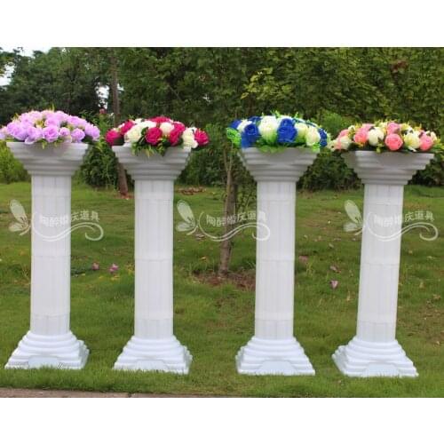 10pcs/lot White Plastic Roman Columns Road Cited For Wedding Party Decorations Hotels Shopping Malls Opened Welcome Road Lead