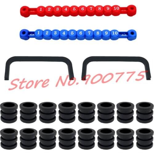 5/8" Soccer Table Parts 1 pair Scorer+2 pcs Liner +16 pcs Bumpers Standard balls football board games for adults