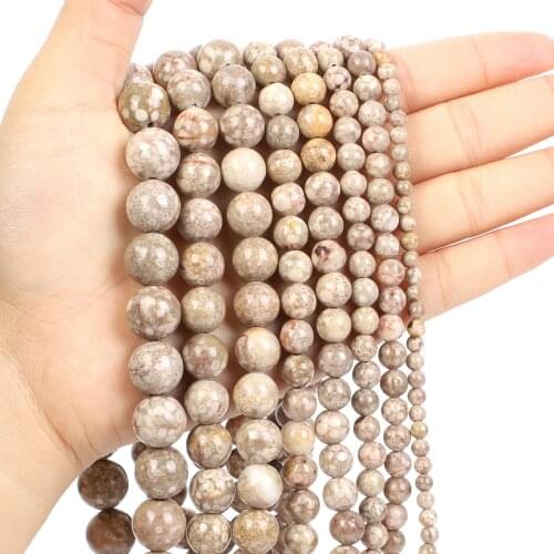 Natural Stone Beads Medical stone Charm Round Loose Beads for Jewelry Making Needlework DIY Bracelet Strand 4-12 MM