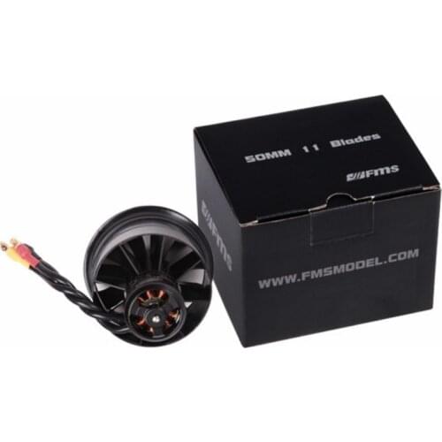 FMS 50mm 11-Blades Ducted Fan EDF With 2627 5400KV 3S 4500KV 4S Brushless Motor for RC Airplane Ducted Fan Plane DIY Parts