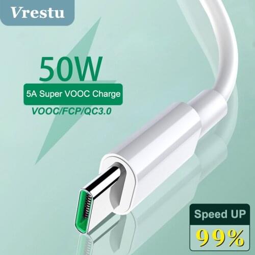 5A USB C Fast Charging Cables Type C Super Flash 4A Micro USB for OPPO VOOC OPPO RX17 Pro Find X2 Pro K3 K5 Reno 2 3 4 Pro ACE 2