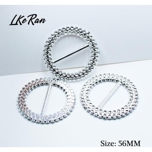 LKERAN 10Pcs/Set Silver Plastic Buckles Wedding Invitation card Decoration DIY Hair Accessories For Free Shipping