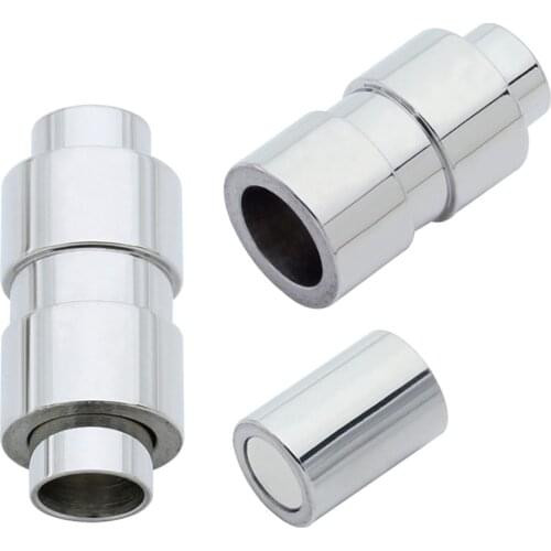 LOULEUR 2pcs/lot Stainless Steel Magnetic Clasps Fits 5mm Leather Cord Bracelets & Necklaces Connectors for Diy Jewelry Making