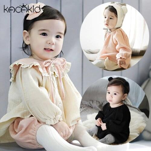 Baby Clothing Set Girls Clothes Puff Sleeve Bloomer Tops Summer Dress Children Clothing Toddler Pink Beige Shirts ropa mujer