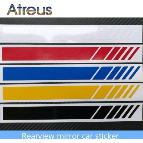 Car Sticker Rearview Mirror Side Stripe Car Body Decals for BMW E46 E60 Ford focus 2 Kuga Mazda 3 cx-5 Volkswagen Polo Golf 4 6