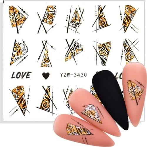1pcs Nail Water Sticker DIY Sexy Leopard Image Nail Art Paper Decoration Manicure Tattoos Creative Designs Watermark Decals Tool