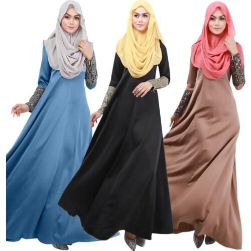Appliques New Jilbabs And Abayas Caftan Arab Garment Abaya Turkey In The Middle East Muslim Women Dress Fashion Large Size
